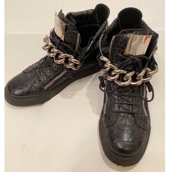 Giuseppe Zanotti Shoes - GIUSEPPE ZANOTTI Croc Effect Sneakers Sz40